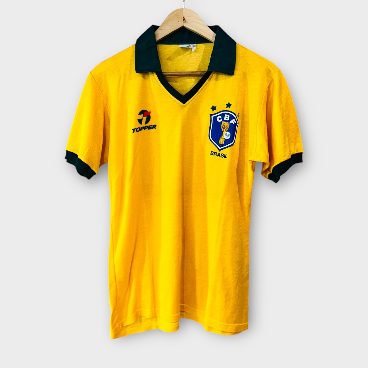 Brazil 1986 Original Topper Home Shirt (Small)