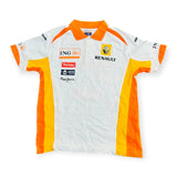 Renault F1 Polo White / Orange Polo Shirt (Large)