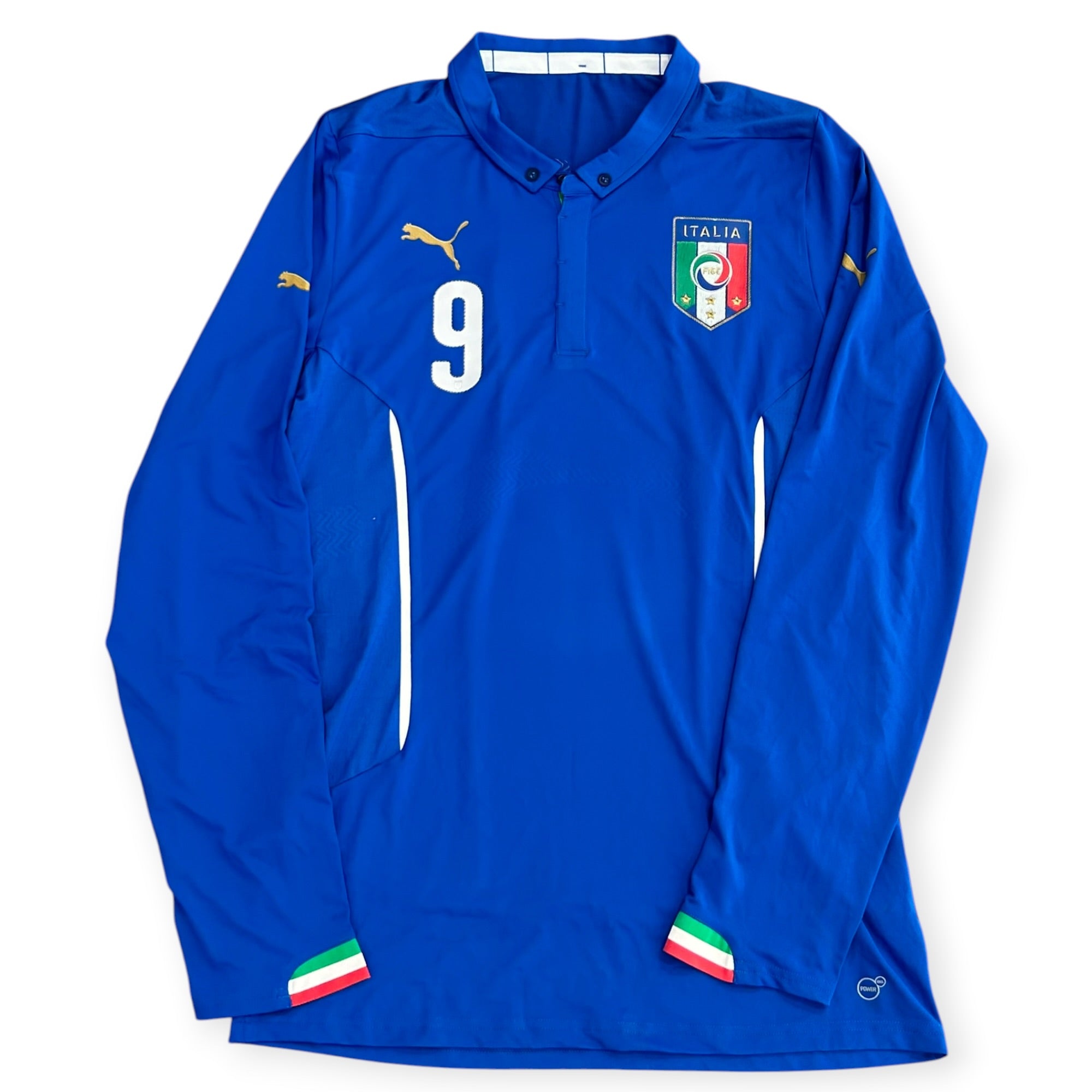 Italy 2014 Home Long Sleeve - Balotelli 9 *Brand New* (3XL, fits XL)