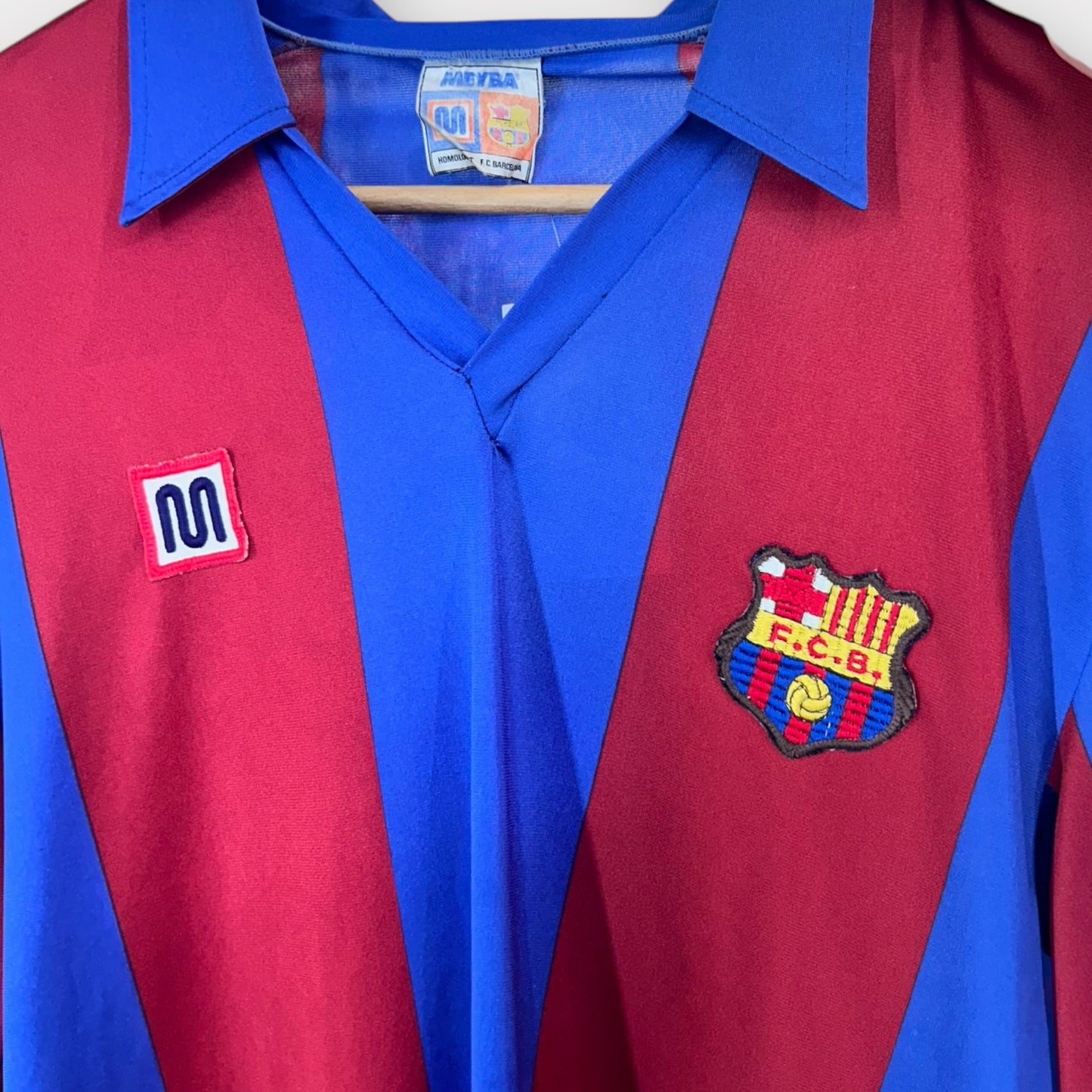 FC Barcelona 1982/89 Meyba Long-Sleeve Home Shirt (Medium)