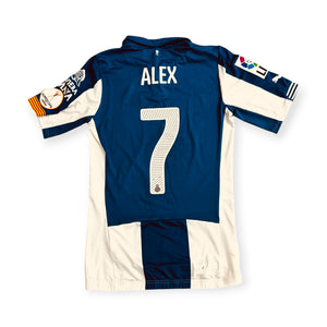 RCD Espanyol 2014/15 Home Match Worn Supercopa Catalunya vs Barça Alex Fernandez 7 (XL)