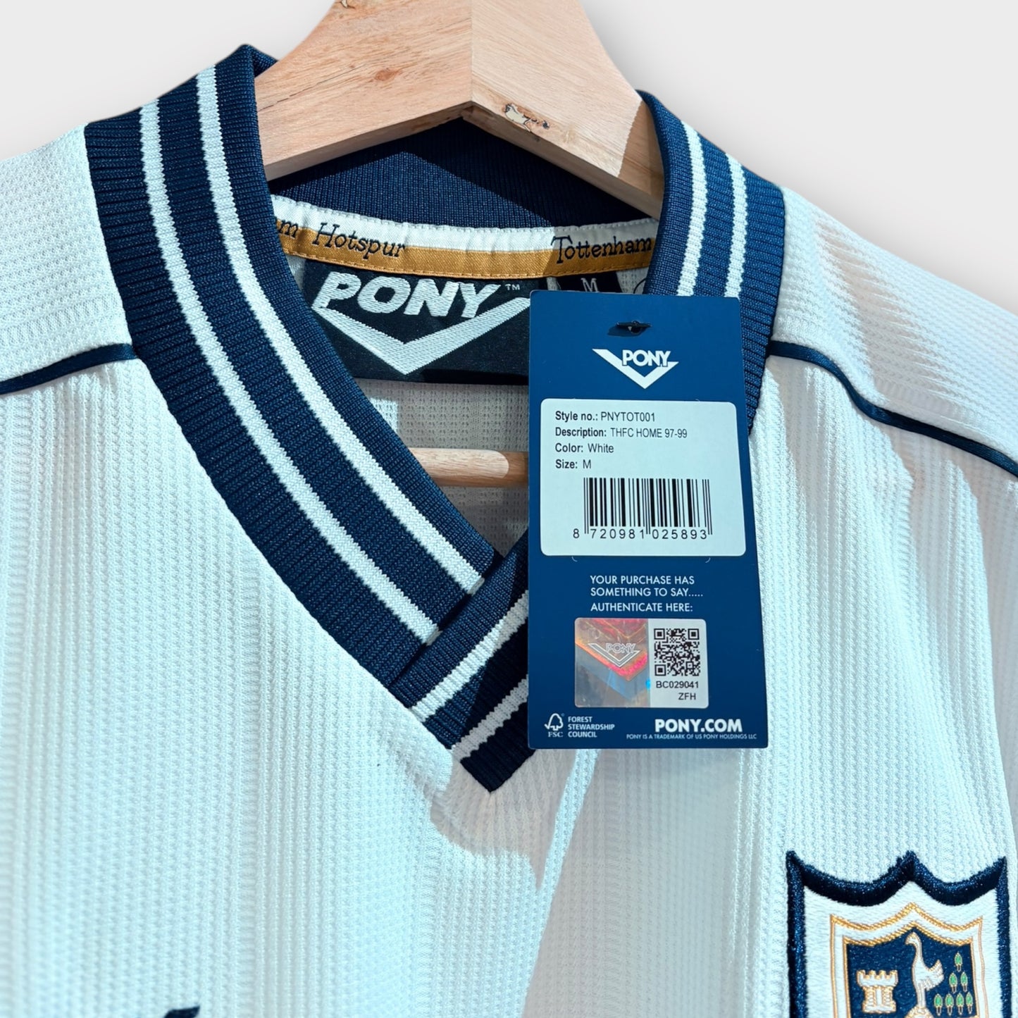 Tottenham Hotspur 1997-99 Home 'Official Pony Re-issue'