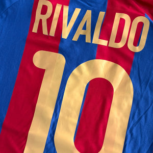 FC Barcelona 2001/02 Home . Rivaldo 10 (XL)