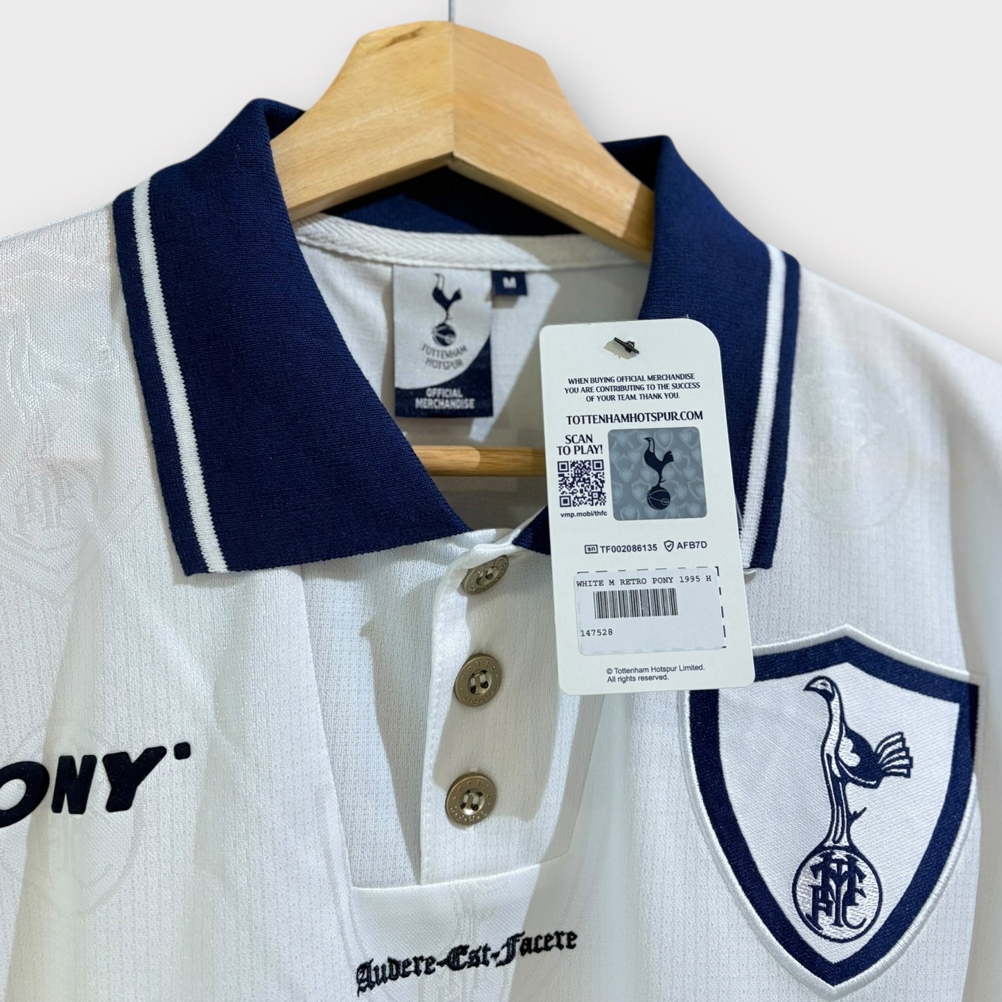 Tottenham Hotspur 1995-97 Home 'Official Pony Re-issue' (Limited Sizes)