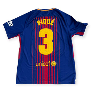 FC Barcelona 2017/18 Home - Piqué 3 (Large) - KITLAUNCH