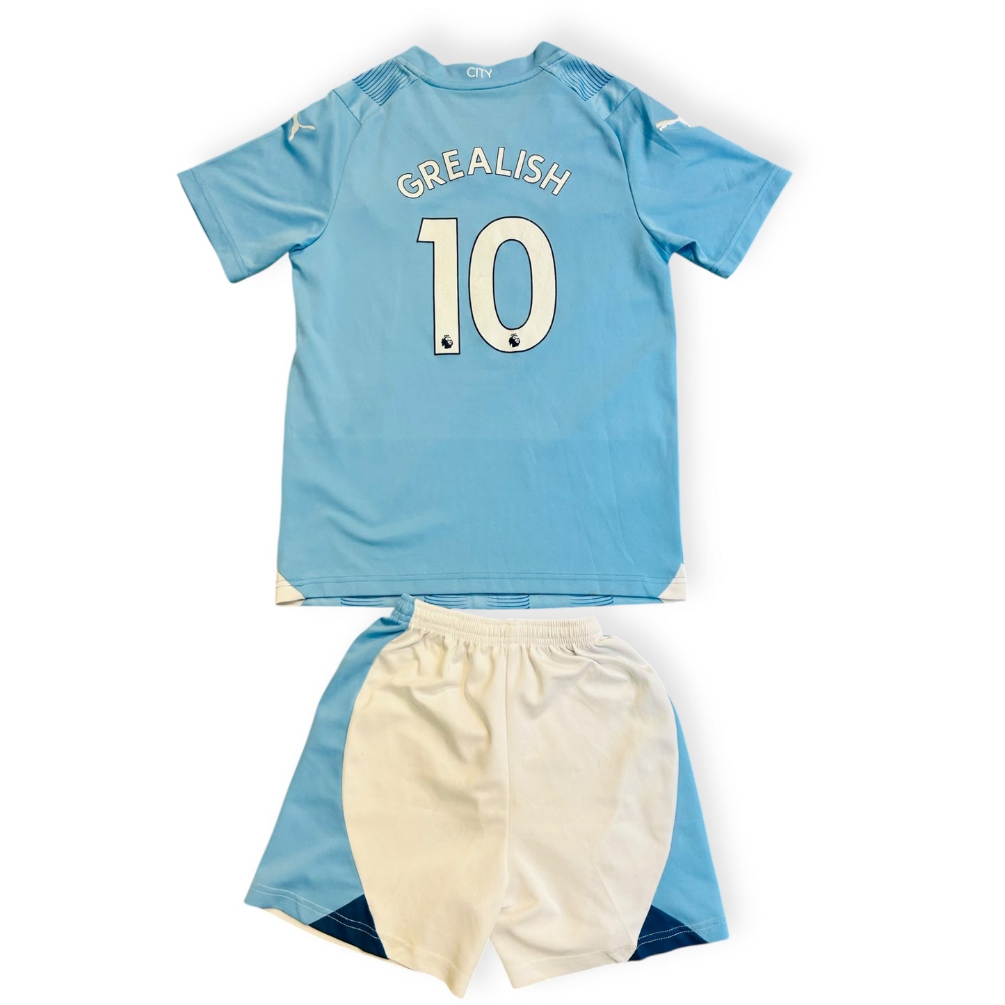 Manchester City 2023/24 Home + Shorts - Grealish 10 (Kids Large)