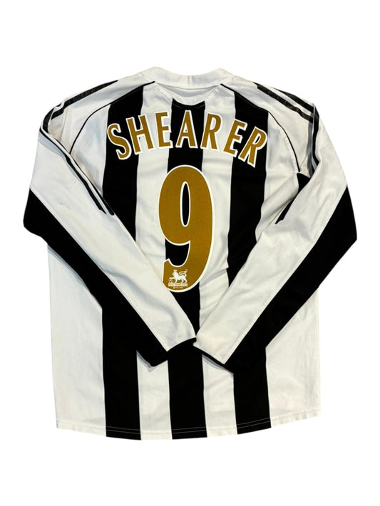 Newcastle United 2005/07 Home Long Sleeve - Shearer 9 (Medium)
