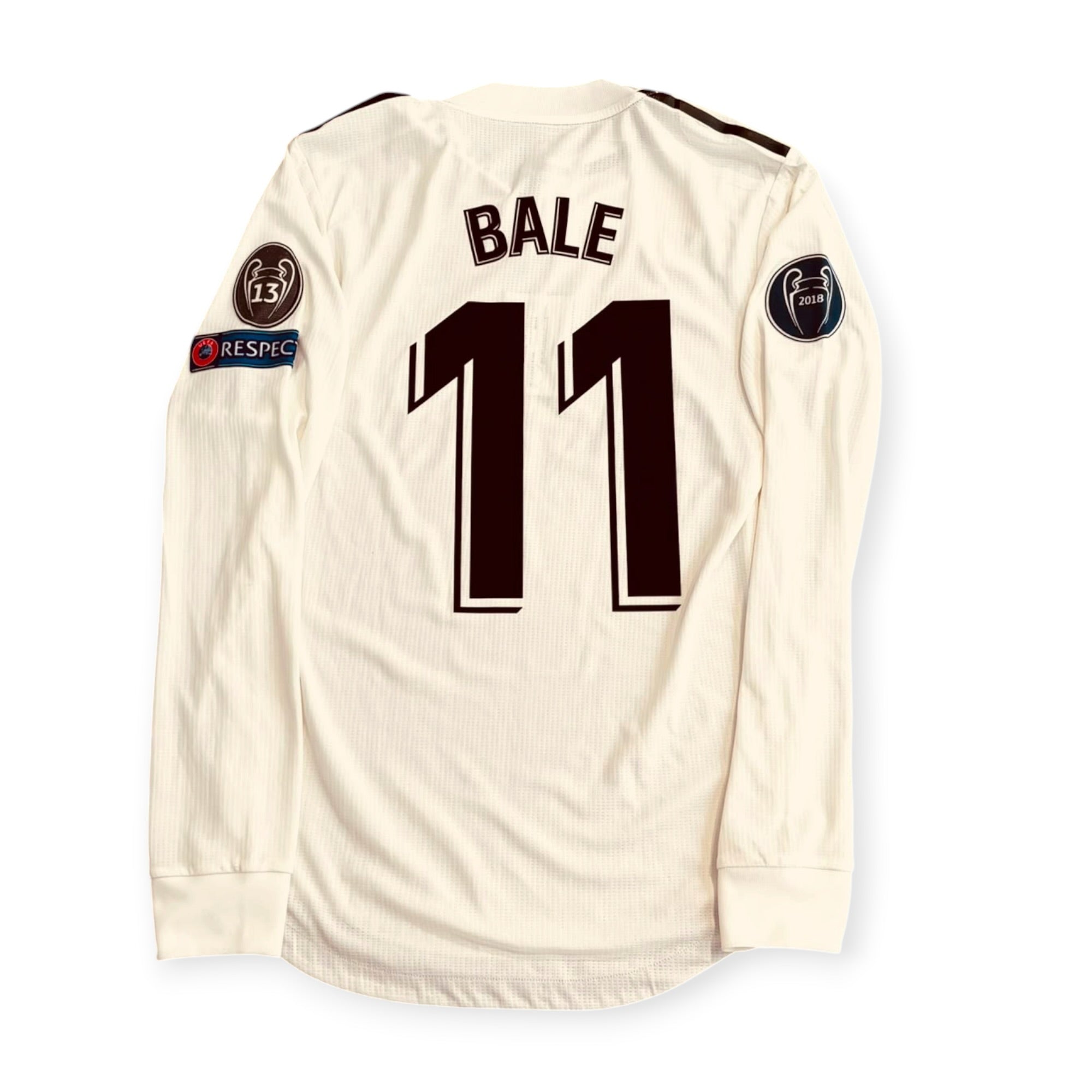 Real Madrid 2018/19 Home Player Version Long Sleeve - Bale 11 (Small)