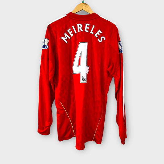 Liverpool FC 2010-12 Home Long-Sleeve Shirt - Meireles 4 (XL)